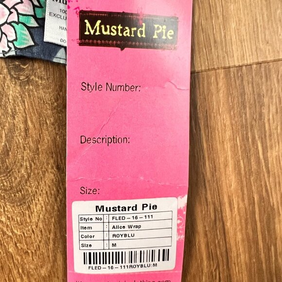 NWT Mustard Pie Alice Wrap In Royal Blue Sz M - Picture 5 of 12